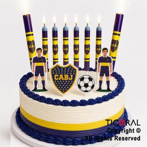 KIT DECO TORTA BOCA (12 UNIDADES)
